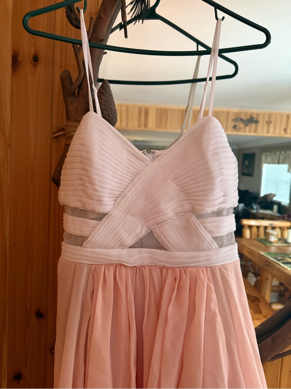 VENUS Blush Pink High-Low Ruffle Dress - Picture 4 of 6